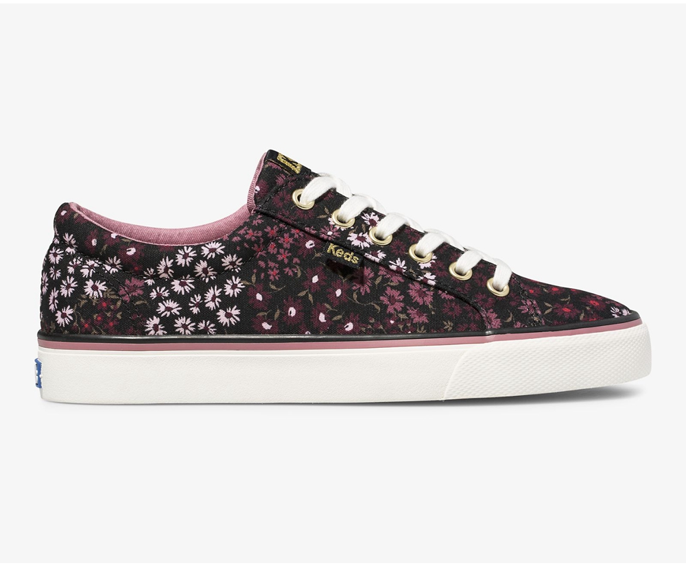 Zapatillas Keds Mujer Negras - Jump Kick Floral - 089-WKMBYF